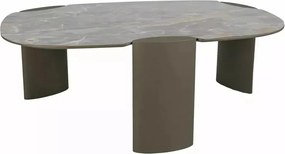 Masuta de cafea Adoro A gri lucios/cupru L118xl75 cm