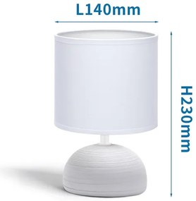 Lampă de masă 1xE14/40W/230V gri/albă Aigostar