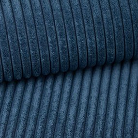 Canapea colt extensibila SMART COSARO albastru inchis, cu colt bilateral + 2 perne CADOU