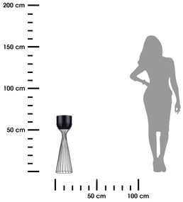 Ghiveci metalic de flori LOFT 68x20 cm negru