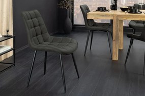 Set de 4 scaune ROADSTAR microfibra gri inchis