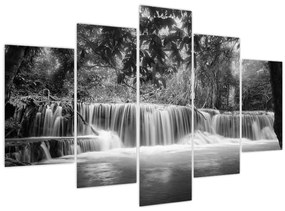 Tablou - Cascada alb-negru și alb (150x105 cm)