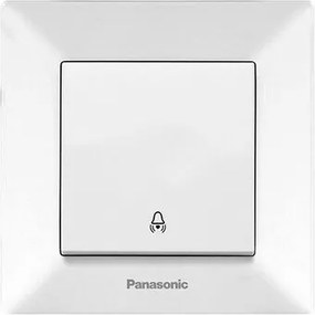 Buton sonerie simbol clopotel Arkedia Panasonic, ST, alb