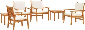 vidaXL Set de canapele pentru grădină 6 pcs Maro Lemn Solid de Acacia