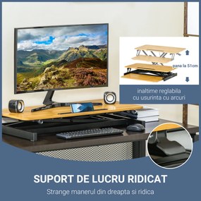 Vinsetto suport reglabil pentru monitor, tastatura si mouse | AOSOM RO