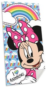 Disney Minnie Rainbows prosop de baie, prosop de plajă 70x140cm