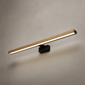 Brilagi - Iluminare LED pentru oglindă de baie 3-în-1 WOODY MIRROR LED/15W/230V IP44 negru/stejar