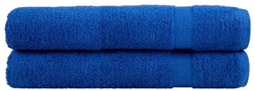 vidaXL Prosoape premium SOLUND 2 buc albastru 100x200cm 600gsm