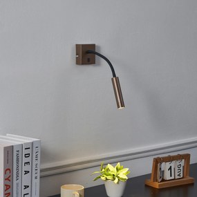 Lampă de perete modernă bronz cu port USB-C - Gosna