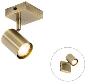 Spot modern bronz reglabil pătrat - Jeana