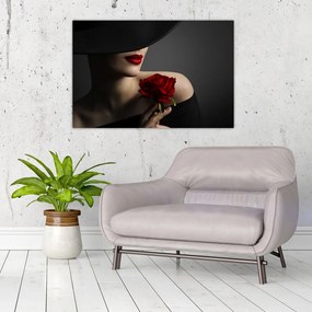 Tablou - Femeia cu flori (90x60 cm)