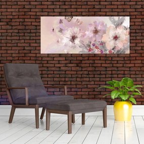 Tablou - Colaj de artă cu fluturi (120x50 cm)
