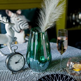 Vaze, set de 2, verde/chihlimbar, GLOW