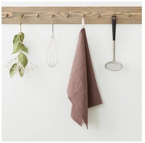 Prosop de bucătărie din in Linen Tales, 65 x 45 cm, mov șters