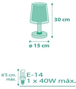 Dalber D-80221T - Veioză copii VICHY 1xE14/40W/230V