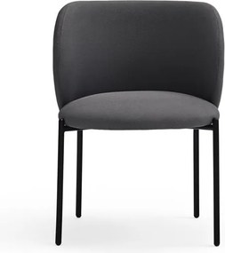 Set de scaune de sufragerie gri închis 2 buc. tapițat Mogi – Teulat