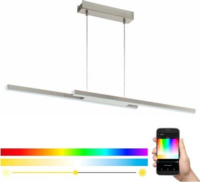 Eglo 33232 - Lustră suspendată FRAIOLI-C, LED RGBW dimabilă, LED/34W/230V, crom mat