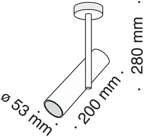 Lustra cu spot directionabil Elti alb MY-C020CL-01W