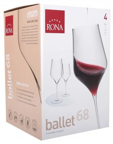 Set 4 pahare vin 680ml, RONA Ballet