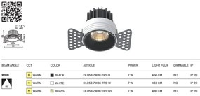 Spot LED incastrabil design tehnic Round D-9,6cm negru