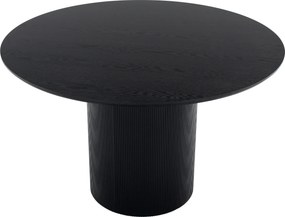 Masă de sufragerie, neagră, diametru 120 cm, MAHIR TIP 2