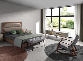 Fotoliu balansoar stil avangardist Rocking Chair gri