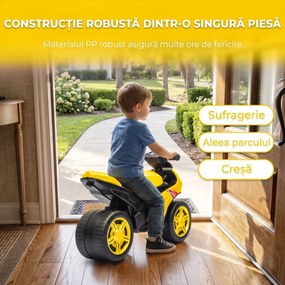AIYAPLAY Bicicletă fără Pedale Con Muzică Per 18-36 Luni, Galben | Aosom Romania