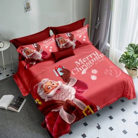 Lenjerie de pat din Finet, 6 piese Santa is Comming