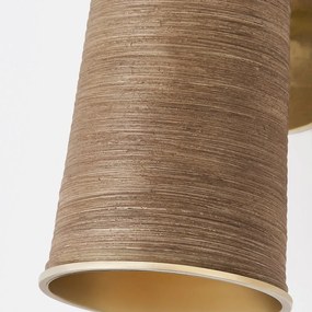 Aplica de perete LUX, Metal, Rattan, Delran