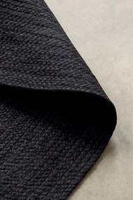Covor negru reversibil/țesut manual rotund din iută ø 140 cm Braided – Hanse Home