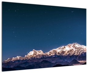 Tablou cu munți și cerul nocturn (90x60 cm)