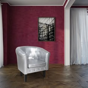 MIADOMODO MIADOMODO Set de fotolii Chesterfield, argintiu