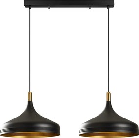 Lustra SAGLAM 3777, negru, metal, 68x36x42-132 cm