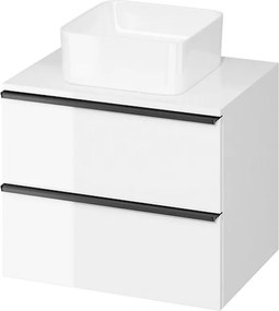 Dulap baza suspendat alb pentru lavoar pe blat Cersanit Virgo 60 cm