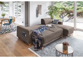 Colțar maro extensibil/cu spațiu de depozitare Classy Sophie – Miuform