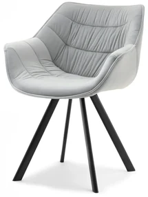 Scaun Nina (svetlogri + negru). Promo -13%. 1111201