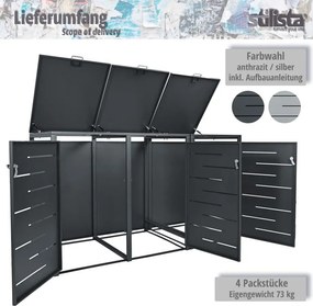 STILISTA Dulap pentru containere 201 x 80 x 116 cm, antracit