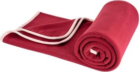 decoDoma Pătură fleece culoarea vinului