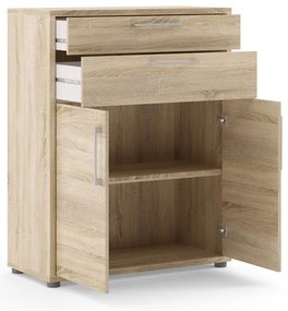 Bibliotecă modulară cu aspect de lemn de stejar 89x113 cm Prima – Tvilum