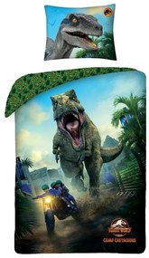Jurassic World Camp set de lenjerie de pat 140×200cm, 70×90 cm