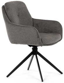 Set de scaune de sufragerie cu mecanism deîntoarcere DCH-P3174 GREY2, 2 buc.
