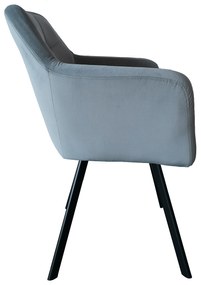 Scaun de sufragerie Zevas (gri + negru). 1064637