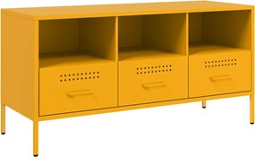 vidaXL Dulap TV, galben muștar, 100,5x39x50,5 cm, oțel