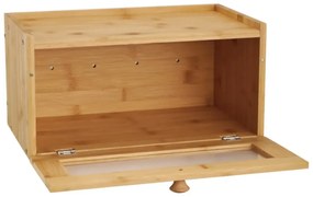 Cutie pentru pâine din bambus cu front acrilic, 35.5×24×18 cm, Klausberg KB-7923