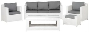 Set canapele pentru grădină Rimi (alb). 1011661