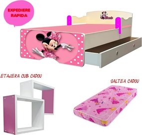 Pat copii Minnie 2 cu saltea si sertar