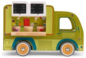 Mașinuță din lemn La Grande Famille Food Truck – Moulin Roty