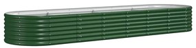 Jardiniera gradina verde 296x80x36 cm otel vopsit electrostatic 1, Verde, 296 x 80 x 36 cm