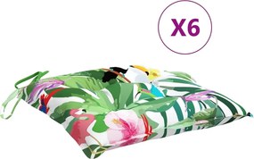 vidaXL Perne de scaun 6 buc. multicolor 40x40x7 cm material textil