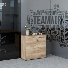 Biblioteca Adore New York,  2 usi cu cheie, 3 rafturi, 76 x 75 x 34 cm